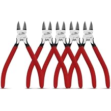 قواطع الأسلاك، 5 PACK، مجموعة قطع الأسلاك 6، HOUSERAN Side Cutters كماشة قطع دافقة، كماشة قطع قطرية مع مقبض عدم الانزلاق من طبقتين، قواطع أسلاك محملة بنابض لصنع المجوهرات، الحرف اليدوية، ربطة عنق بسحاب
