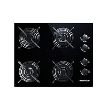 Cooktop 4 bocas Brastemp com grades piatina e acendimento automático - BDD61AE BIVOLT