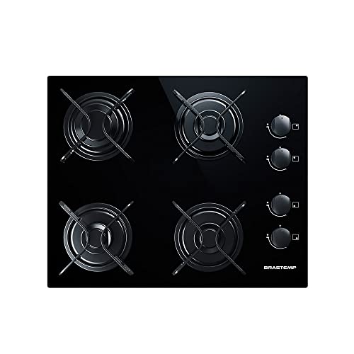 Cooktop 4 bocas Brastemp com grades piatina e acendimento automático - BDD61AE BIVOLT