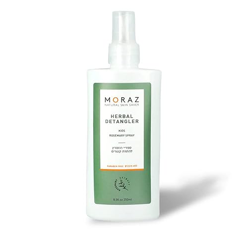 Moraz Spray desenredante natural para niños con extracto de romero, espray desenredante para todo tipo de cabello, espray desenredante orgánico para