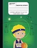 Composition Notebook: Wide Ruled Paper Notebook Journal | Blank Wide Lined Workbook for Boys, Kids, Teens and Students | MARSBOY basketball player design. | (9-3/4' x 7-1/2', 108 pages)