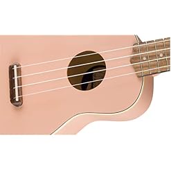 Fender Venice Ukulélé soprano touche noyer rose coquille - Les Beatles, Paul McCartney, John Lennon, RIngo Starr, George Harrison Fender Venice Ukulélé soprano touche noyer rose coquille – Image 4