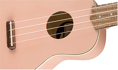 Fender Venice Ukulélé soprano touche noyer rose coquille - Les Beatles, Paul McCartney, John Lennon, RIngo Starr, George Harrison Fender Venice Ukulélé soprano touche noyer rose coquille – Image 5