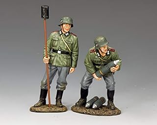 King       Country Toy Soldiers WW2 German Army WH064 Two  2  Man Artillery Gun  - Compare price
