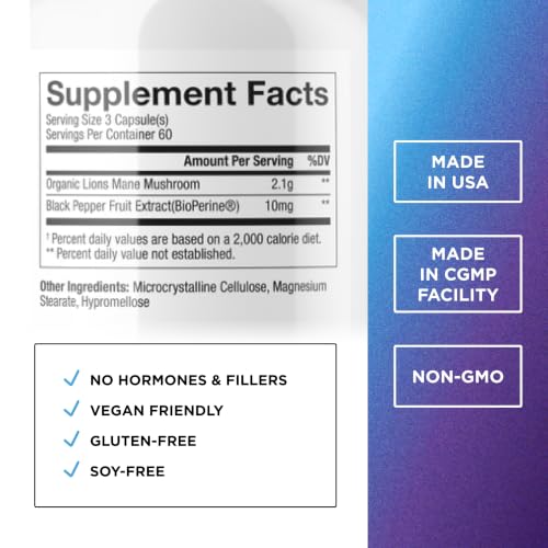 DR. EMIL NUTRITION DRE-LMSmartSH-60 Lion'S Mane Mushroom Supplement