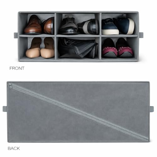 Image of Sorbus Shoe Cubby, Foldable 6-Section Organizer