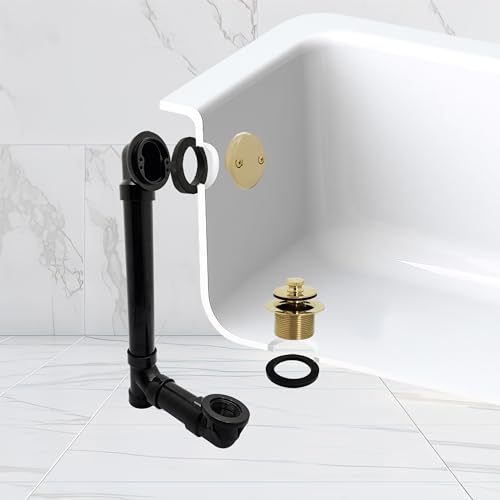 Westbrass Twist & Close Sch. 40 ABS Bath Waste with Two-Hole Elbow, Polished Brass, D4941-01 by Westbrass - Image 5