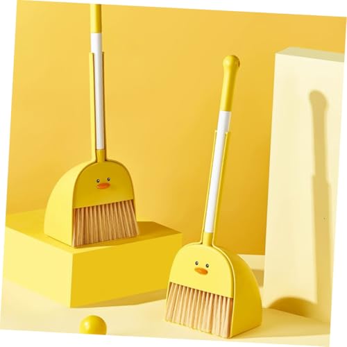 VALICLUD Mini Besen und Kehrschaufel Set Spielerisches Hausarbeits Tool mit Niedlichem Enten Motiv Leichtes für Mädchen Ab Jahren Fördert Sauberkeit und Verantwortungsbewusstsein – Bild 5