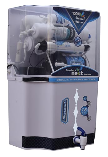 Aqua ALFA Model | 12L RO UV UF TDS Multi-Stage Water Purifier | Advanced Filtration System for Home and Office | Ensures Safe and Clean Drinking Water | White