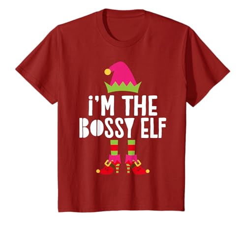 Image of I'm The Bossy Elf T-Shirt Matching Christmas Elf Shirt T-Shirt