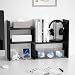 Jerry & Maggie - Desktop Organizer Office Storage Rack Adjustable Wood Display Shelf | Birthday Gifts - Toy - Home Decor | - Free Style Rotation Display - True Natural Stand Shelf Black