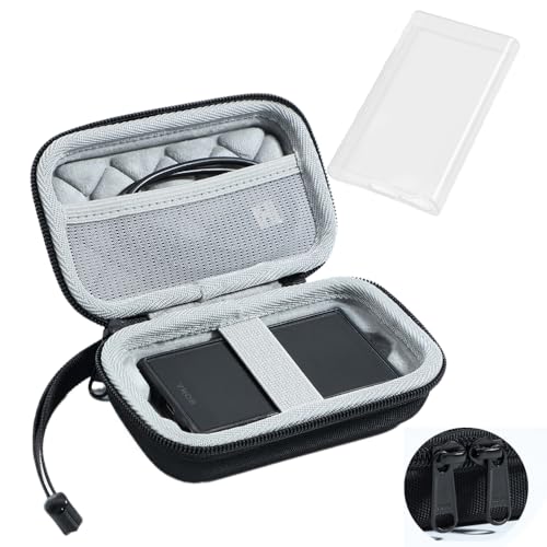 に適合するソニーウォークマンNW-A306 NW-A307 NW-A300シリーズプレーヤー 用 のハードプロテクティブシェルキャリングケースストレージボックスバッグとソフトTPUケースカバー (収納ボックスとクリアケース)
