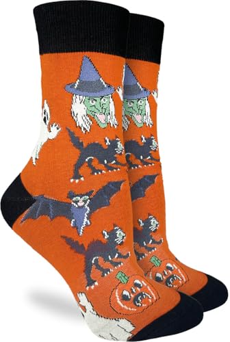 Good Luck Sock Womens Retro Halloween Socks Adult Shoe Size 5-9
