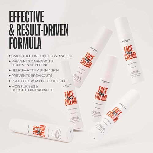 Men Rock Niacinamide Face Moisturiser for Men, Targets Fine Lines & Wrinkles, Deeply Moisturises for Healthy Radiant Skin - Image 2