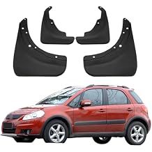 MIDOON 4PCS Car Mud Flaps Splash Guards Mudguards Car Mud Flaps Compatible with Suzuki SX4 2007 2008 2009 2010 2011 2012 2013