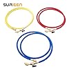 SURIEEN Refrigerant Charging Hose with Ball Valve, 3-Color 60" R410A HVAC 1/4" SAE 800-4000 PSI Working Pressure Hoses Kit Fit for R134A R12 R22 R502 R404 Air Condition Maintenance 3 Pcs #4