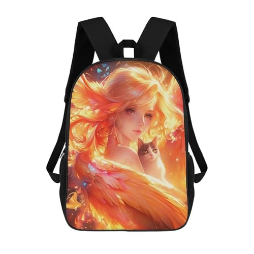 Sac à dos 3d pour enfants grand volume Phoenix Woman chat en peluche