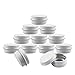 BasicPacking 50 Stück 10ml Weiß Leere Rund Aluminiumdose mit Schraubdeckel Alu-Dose Aluminium Schraubdose Cremedose Kerzendosen Kosmetikdosen Blechdosen Aludose mit 50 Stück 25mm Aufkleber