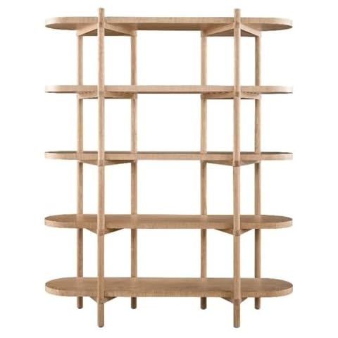 Universal Furniture Modern Nomad Etagere in Tan Tech Oak Wood Cover