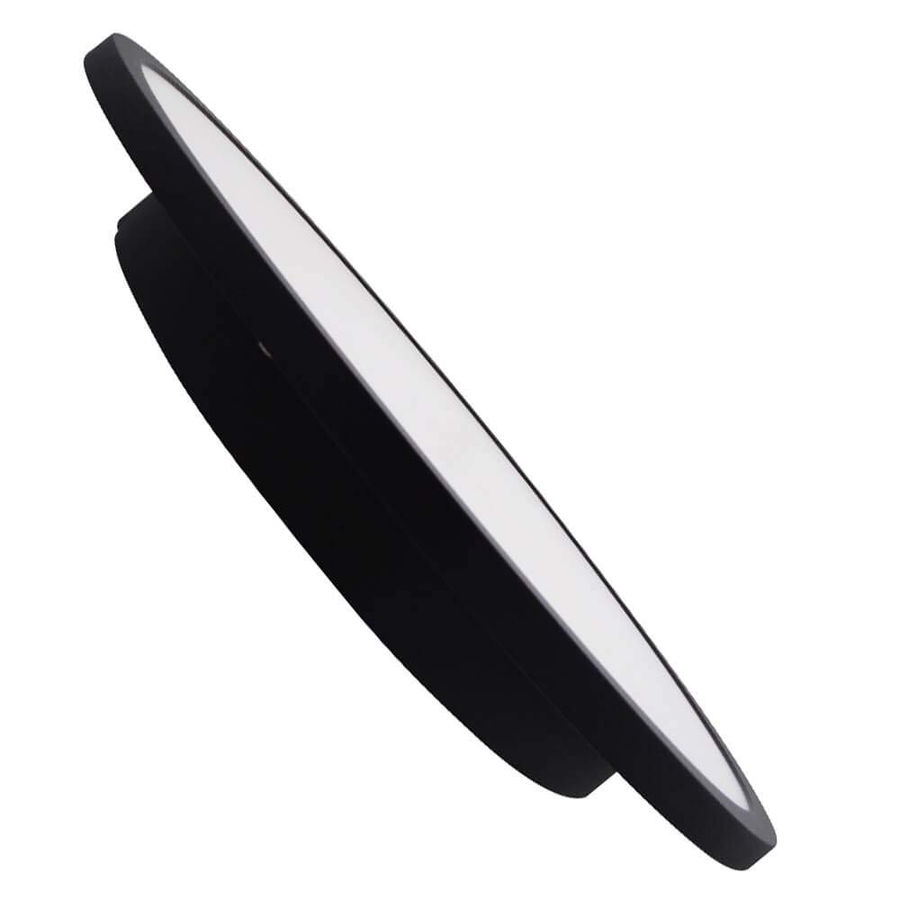 FactorLED Lámpara de Superficie Techo 40W, Plafón Led Negro Dimmable, Iluminación Interior, Tecnología CCT - Luz Seleccionable, Luz cálida, natural y fría (3 en 1)