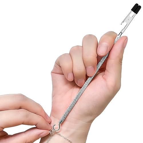 ChangWanna Bracelet Helper Tool Hook - Pretty Bracelet Helper to Put on Yourself, Easy Jewelry Wearing Tool Aid Assistance, Metal Bracelet Buddy Fastening Helper Fastener Necklace Clasp Helper Elderly