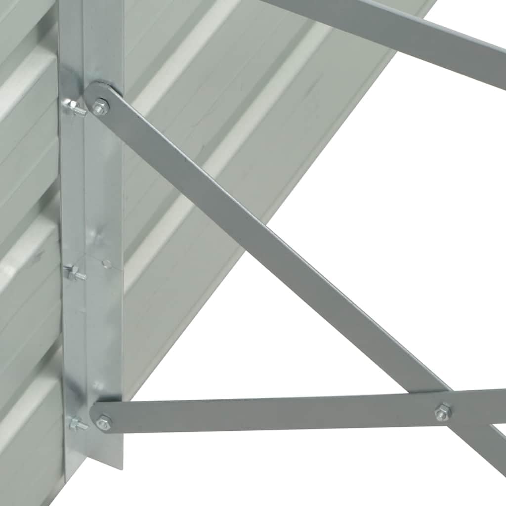 vidaXL Arriate Exterior Grande Macetero Huerto Urbano Maceta XXL Mesa Cultivo Hexagonal Verduras Plantas Flores Acero Galvanizado Gris 129x129x77 cm