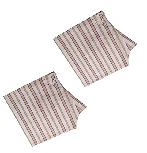 Image of Men's Lattha Traditional Pure Cotton Underwear aka Patta wala Janghiya, Dhari wala / Striped Undergarment, Khadi Latthe Ka Jangia, Nicker,Chaddi; Nade wala kachha with wide Miyani /Asan & Back Pocket & Drawstring /Nada