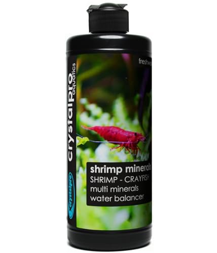 Crystalpro Shrimp Minerals 16.9 Oz – Liquid Aquarium Salt & Trace Elements for Freshwater Shrimp Tanks – Supports Caridina & Neocaridina – Molting & Breeding Additive – Invertebrate Tank Conditioner