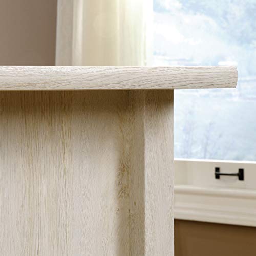 Sauder Edge Water Executive Desk, L: 65.12" X W: 29.53" X H: 29.37", Chalked Chestnut Finish #TOP4