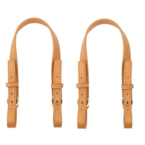 Semetall 2pcs PU Leather Purse Straps, Adjustable Purse Handles Bag Straps Replacement for Shoulder Handbag,Brown