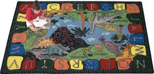 We Dig Dinosaurs Rug - 3.8 Foot x 5.33 Foot Rectangle