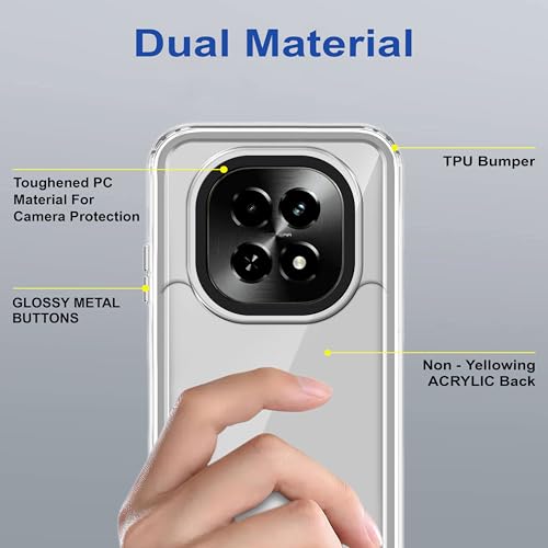 Image of Zapcase Back Case Cover for Realme C63 5G | Compatible for Realme C63 5G Back Cover | Case Cover with Camera Protection | (TPU + PC | Transparent)