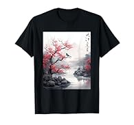 This Japanese graphic apparel captures the delicate beauty of cherry blossoms through traditional woodblock design. It's the perfect outfit for art lovers and admirers of classic Japanese aesthetics. . This graphic apparel brings a touch of vintage a...