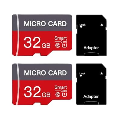 2 Pack 32GB Micro SD Card Class10 Memory Card U3 TF Card with Adapter for Smartphones, Tablets, and Cameras