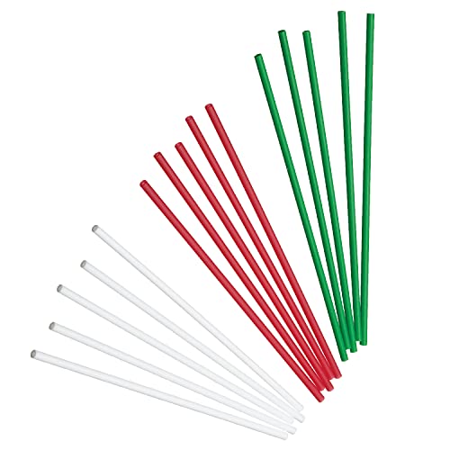 Preisvergleich Produktbild 60 Cake Pop Stiele rot, grün, weiß