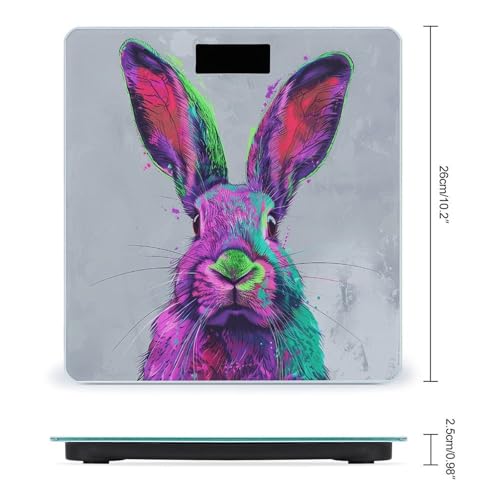 Báscula digital de baño con pantalla LCD y plataforma de vidrio templado miniatura 2