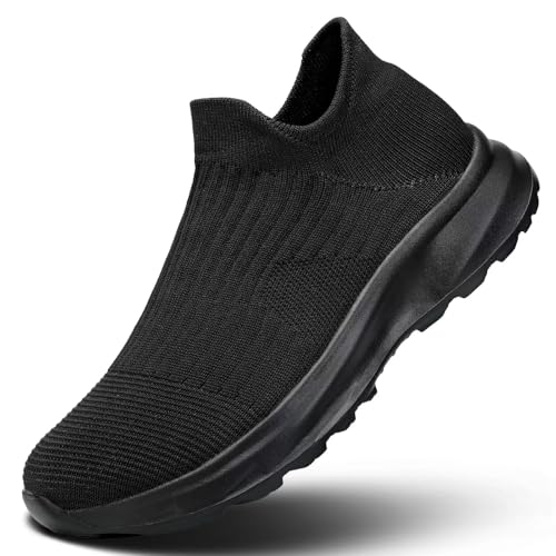 Mens Slip on Walking Shoes Athletic Sport Running Tennis Casual Sneakers Mesh Lightweight Breathable