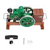 Retrol OKMO Engine Model Kit, Water-Cooled Single-Cylinder 4-Stroke Horizontal Mini Engine with Ignition System/Base, Japanese Retro Industrial Mechanical Collectible -RTR