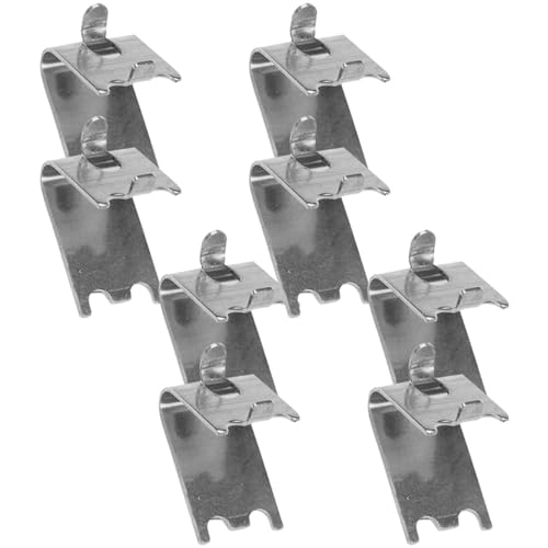KICHOUSE 8 piezas Clips Soporte para Estante de Congelador de Inoxidable Ganchos de Fijación para Refrigerador Diseño Único para Mayor Estabilidad Fáciles de Instalar y Resistentes para