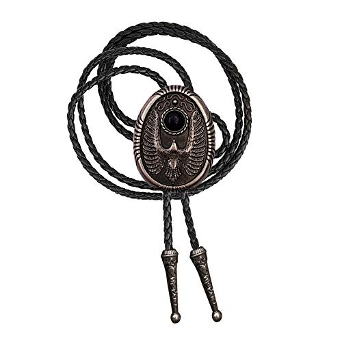 XGALBLA Bolo tie Black Stone Native American Western Cowboy Eagle