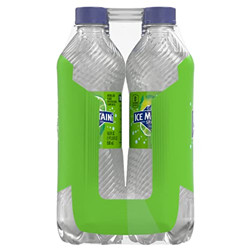Image of Ice Mountain Sparkling Water, Zesty Lime, 16.9 oz. Bottles (8 Pack)