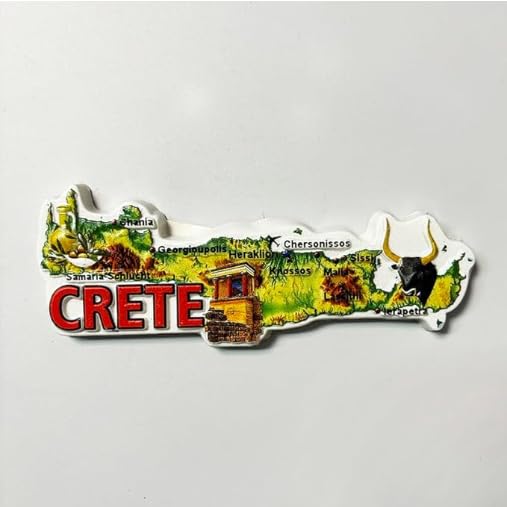 Imán decorativo con forma de isla Creta miniatura 2