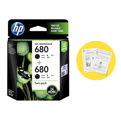 Image of HP 680 2-Pack Black /Tri-Color Original Ink Advantage Cartridges