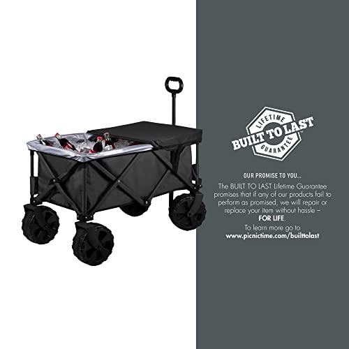 PICNIC TIME NFL Oakland Raiders Elite Edition Collapsible Adventure Wagon with All-Terrain Wheels by PICNIC TIME - Image 8