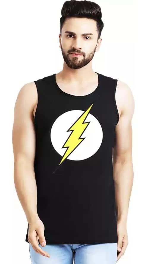 Image of LEOTUDE Men's Regular Fit Cotton Blend Sleeveless T-Shirt
