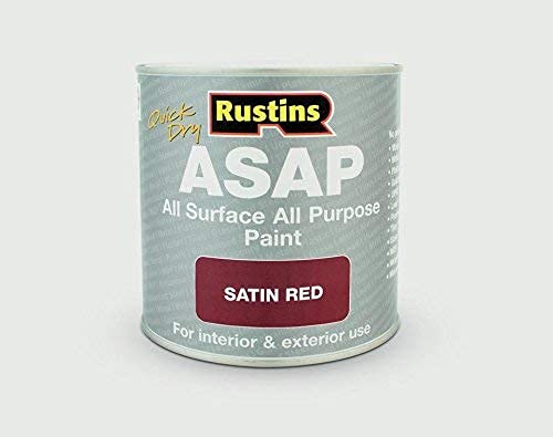 RUSTINS ASAP All Purpose All Surface Satin Paint Red 500ml