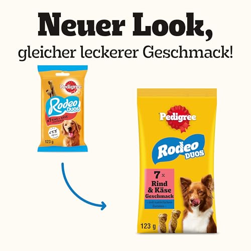 Pedigree Rodeo Duos Sticks Rind & Käse Geschmack Hundesnacks 10 x 7 Stück