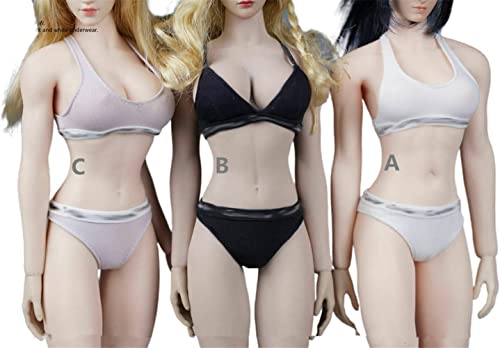 1/6 Scale Female Clothes,Female Pink Bras Underwear Clothing For 12Inch Ph Tbl Jo Seamless Action Figure Body (B) #TOP2
