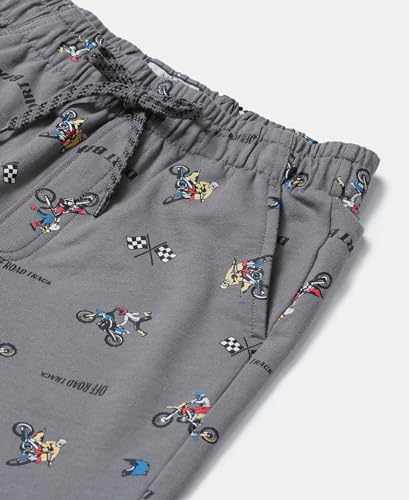 Image of Jockey CB03 Boys Super Combed Cotton French Terry Printed Shorts with Turn Up Hem Styling (Colors & Prints May Vary)