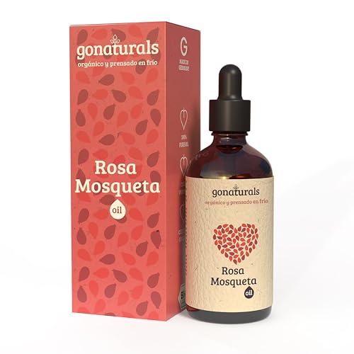 GoNaturals® Aceite Rosa Mosqueta para Cicatrices - 100% Puro, Orgánico y Prensado en Frío - 50ml - Reparación Completa: Mejora la Textura de la Piel y Revitaliza el Cabello